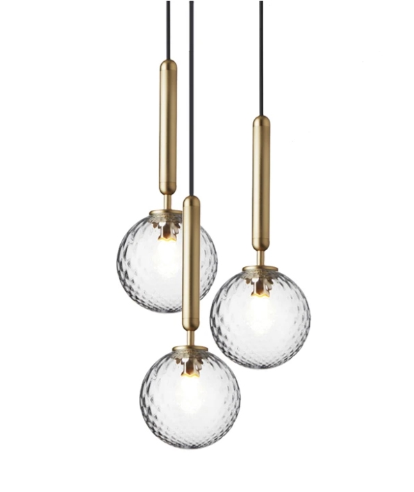 Miira 3 Pendel, Messing/Klar