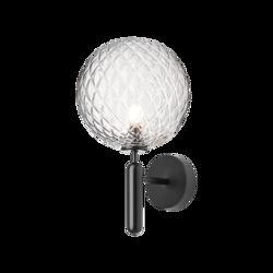 Miira Outdoor Wandleuchte, schwarz/klar