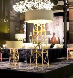 Construction Stehleuchte Large, weiß/Holz