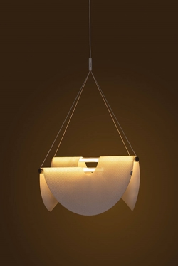 Drape Light 78 Pendelleuchte, weiß