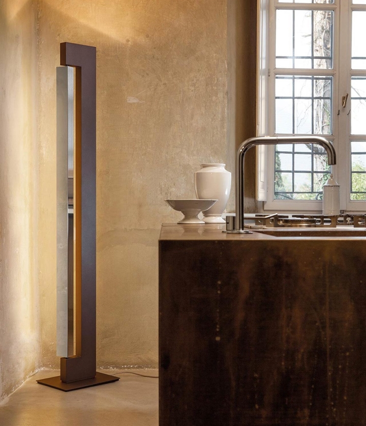 Ara Led Stehleuchte, mokka/blank