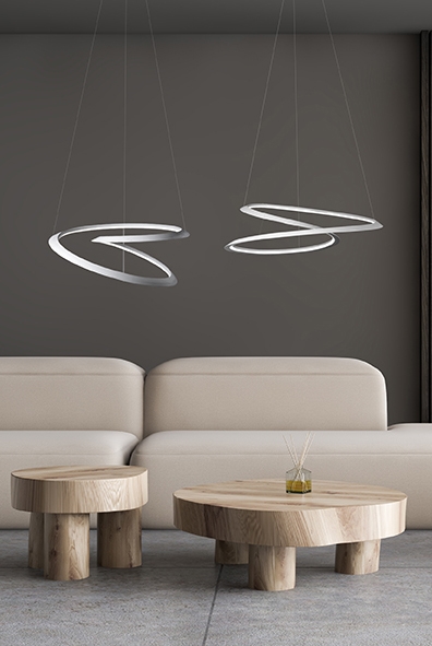 Kepler Petite down Pendelleuchte, weiß