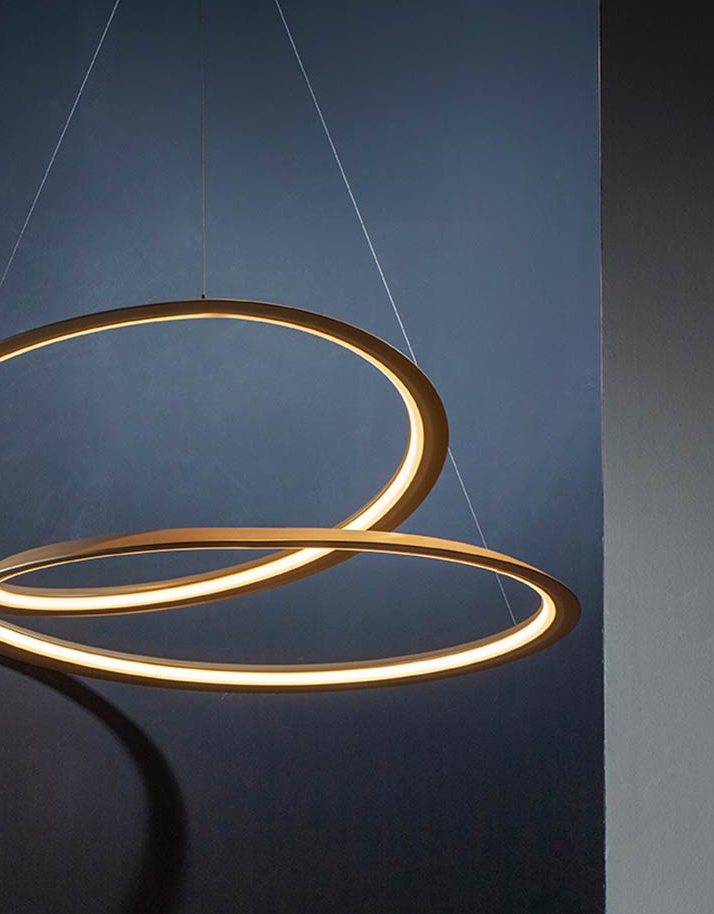 Kepler up Pendelleuchte, goldfarben