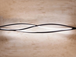 In the wind horizontal Pendelleuchte, schwarz