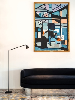 UNTITLED Reading Cone Stehleuchte, schwarz/schwarz