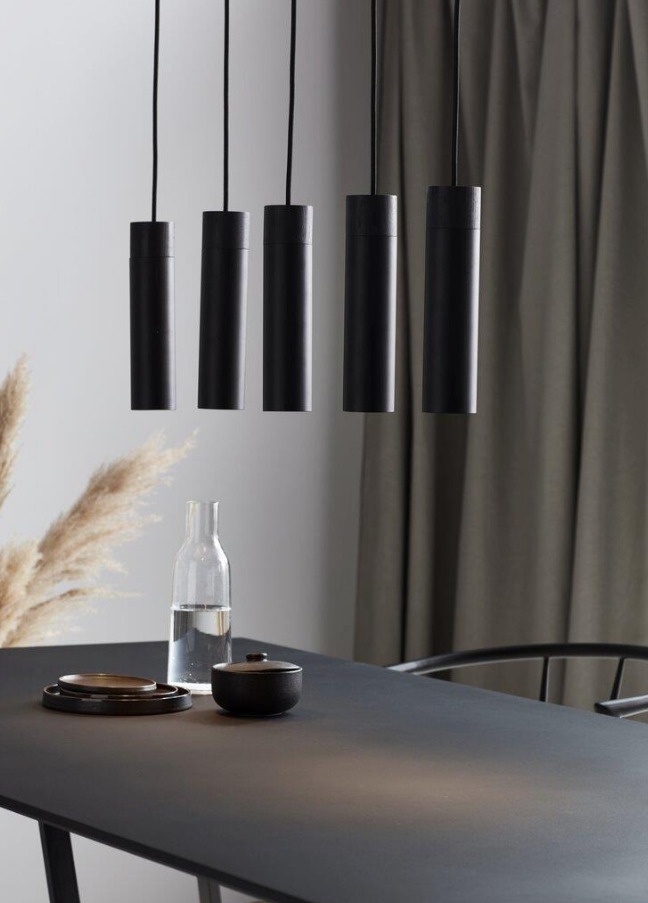 Tilo 5-Spot Pendelleuchte, schwarz