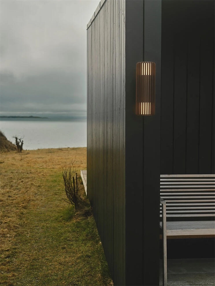 Aludra Außenwandleuchte doppelt, seaside metallisch braun