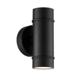 Artilus Double Außenwandleuchte, Schwarz