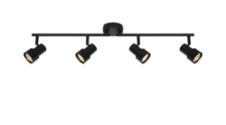 Boston 4-Rail Deckenleuchte, schwarz