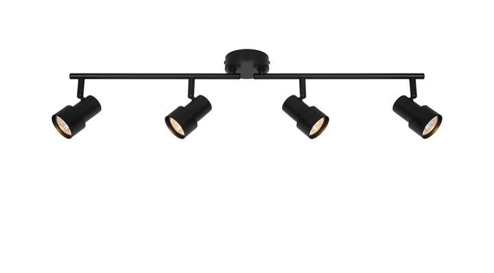 Boston 4-Rail Deckenleuchte, schwarz