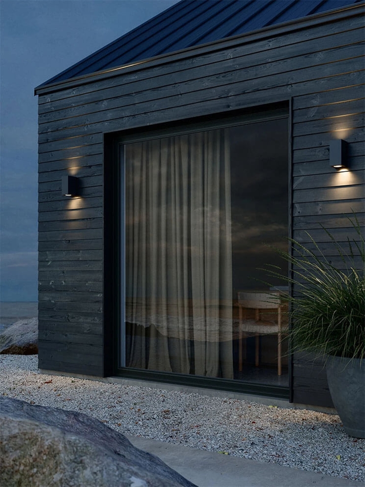 Canto Maxi Kubi 2 Außenwandleuchte, seaside schwarz