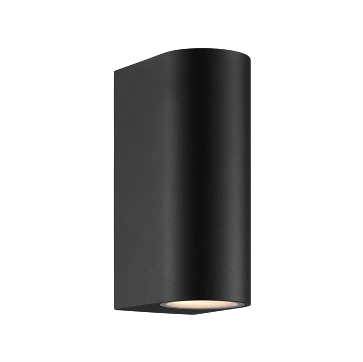 Dion Double Außenwandleuchte, schwarz