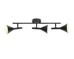 Kelvis 3-Spot Deckenleuchte, schwarz