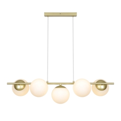 Lilly 5-Spot Pendelleuchte, Messing