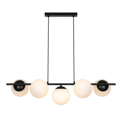 Lilly 5-Spot Pendelleuchte, schwarz