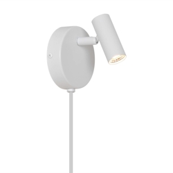 Omari Round Wandleuchte, weiß