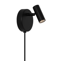 Omari Round Wandleuchte, schwarz