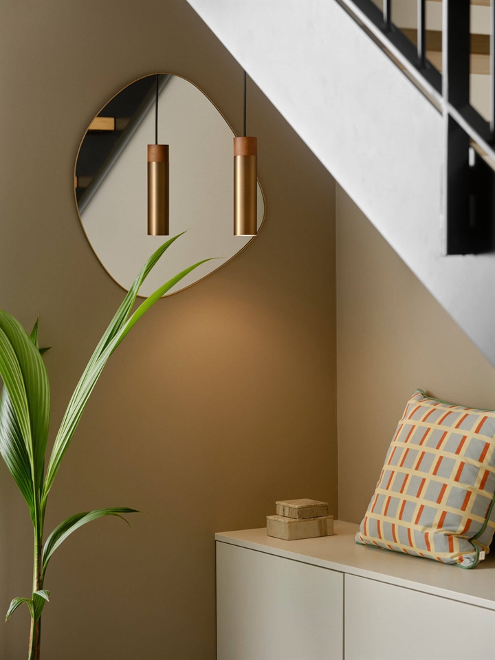 Tilo Pendelleuchte, brüniertes Messing