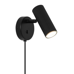 Vico Wandleuchte m/USB-C, schwarz