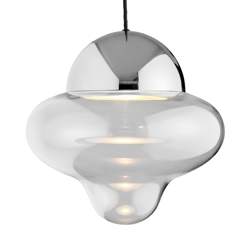 Nutty XL Pendelleuchte, klar/Chrom