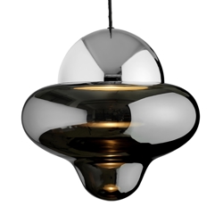 Nutty XL Pendelleuchte, smoke/chrom