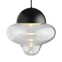Nutty XL Pendelleuchte, klar/schwarz