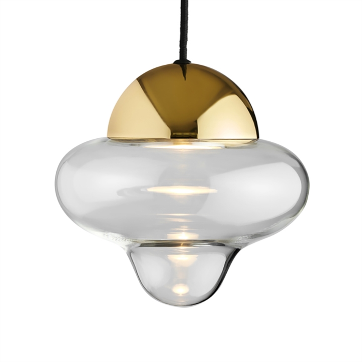 Nutty Pendelleuchte, klar/gold