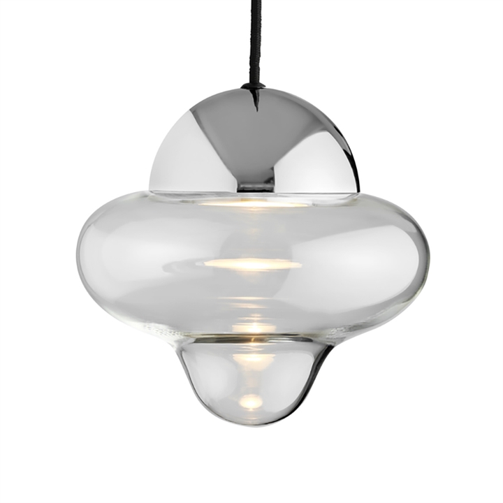 Nutty Pendelleuchte, klar/Chrom