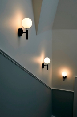 Miira Wandleuchte, grau/opal