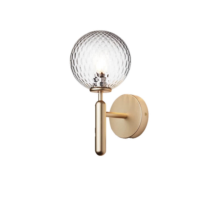 Miira Wandleuchte, Messing/klar