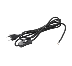 Cablekit, schwarzes Kabel m/Schalter