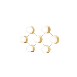 Liila 7 Wand-/Deckenleuchte, nordic gold/opal