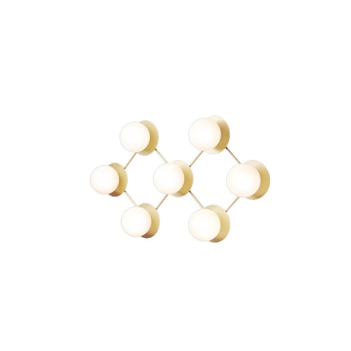 Liila 7 Wand-/Deckenleuchte, nordic gold/opal