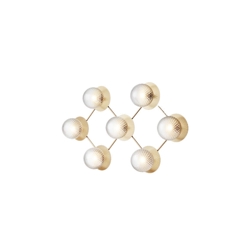 Liila 7 Wand-/Deckenleuchte, nordic gold/klar