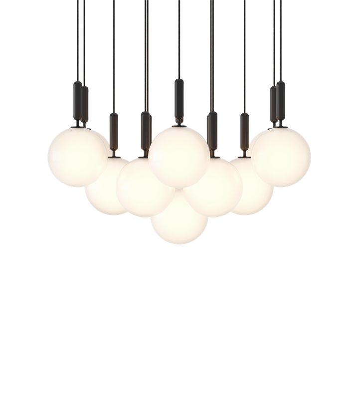 Miira 13 Large Pendelleuchte, grau/opal