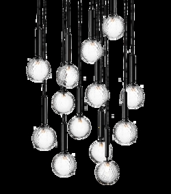 Miira 13 Pendelleuchte, grau/klar