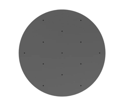 Nuura Baldachin für 13 Pendelleuchten, Rock Grau