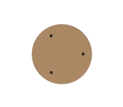 Nuura Baldachin für 3 Pendelleuchten, Nordic Gold