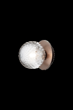 Liila 1 Small Wand-/Deckenleuchte IP44, dunkelbronze/klar