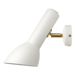 Oblique Wandleuchte Messing, weiß matt