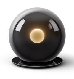 Occhio Luna Basso Tischleuchte, dark chrome