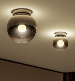 Occhio Luna Piena 200 Up Deckenleuchte, dark chrome