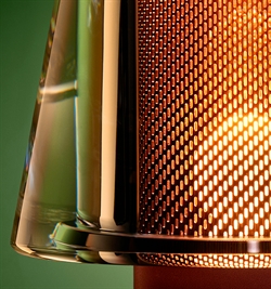 Occhio Era Lusso G batterilampe, rosso, air, rose gold mesh