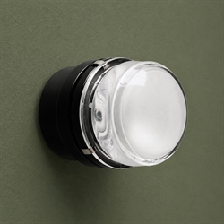 Fresnel Wandleuchte / Deckenleuchte, schwarz