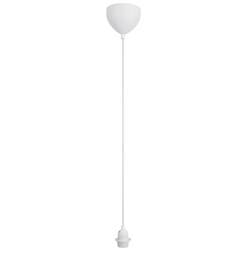 Kabel mit Fassung und Baldachin, weiß