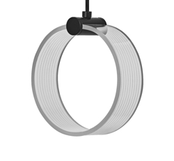 Decor Circle 1 Pendelleuchte, schwarz/klar