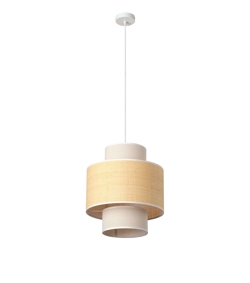 Decor Wrap Cylinder Pendelleuchte, beige