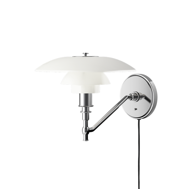 PH 3/2 Wandleuchte m/Kabel, weiß opal
