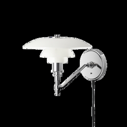 PH 3/2 Wandleuchte m/Kabel, weiß opal