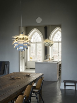 PH Artichoke Ø60 in dusty blue/messing und dusty green/messing